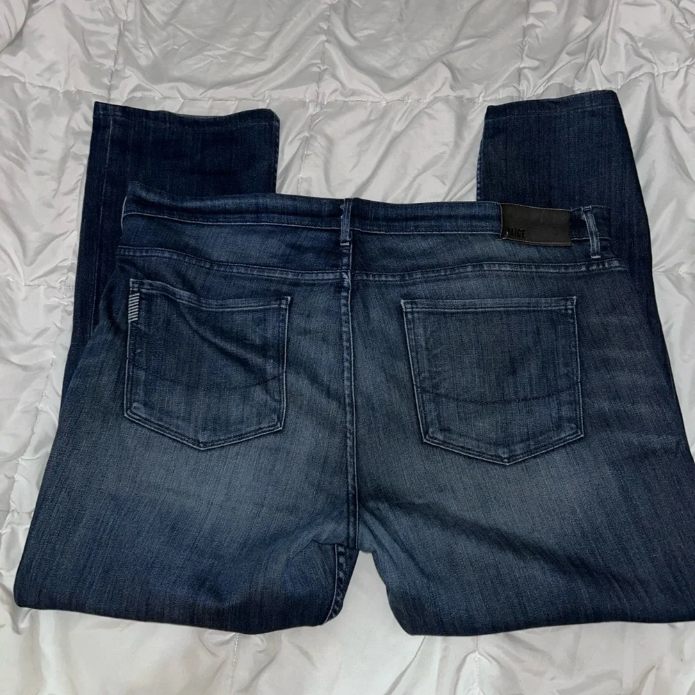 Paige Normandie Straight Men's Jeans 38 X 28 Stingray Dark Blue Fits 42 x 28 - Picture 5 of 10